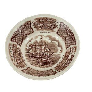Alfred Meakin Fair Winds Brown Transferware 6" Bowl